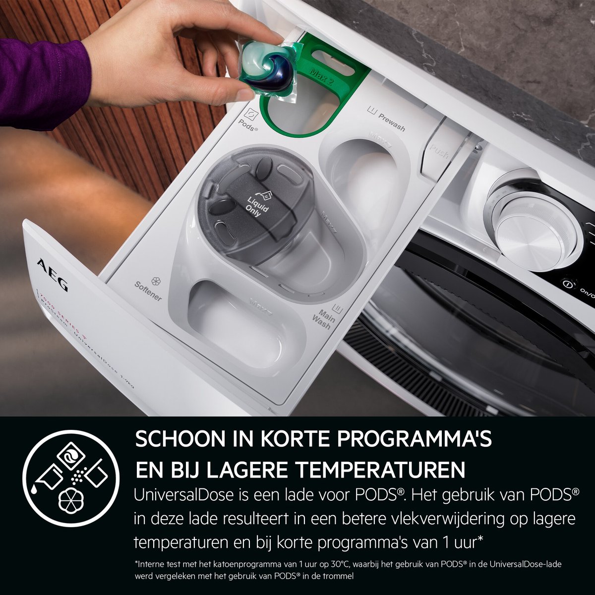 AEG LR7604UC4 7000 ProSteam® UniversalDose - Wasmachine - 10 kg - 40% zuiniger dan vereist voor A — afbeelding 6