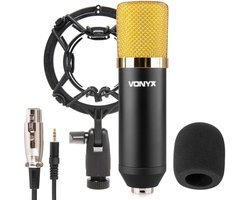 Studio microfoon voor pc of mixer - Vonyx CM400B - incl. shockmount