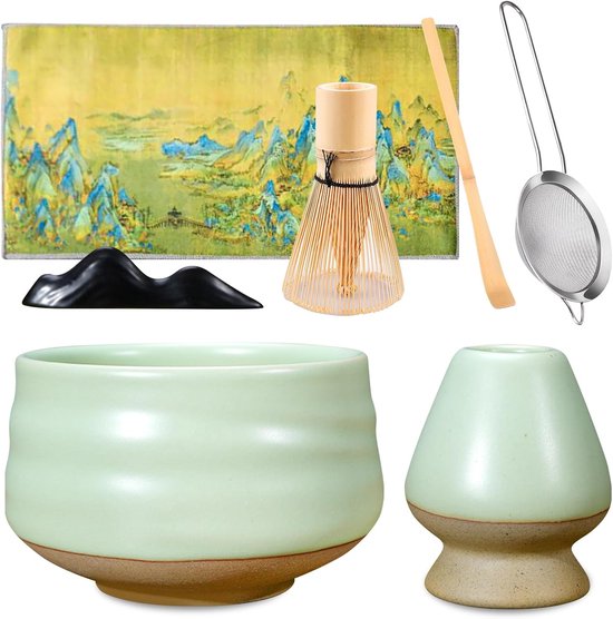 Baibenli Cổ Điển Lớn Gốm Matcha Bát Bộ Bài Hát Dynasty Phong Cách Bao Gồm Trà Wh Baibenli Cổ Điển Lớn Gốm Matcha Bát Bộ Bài Hát Dynasty Phong Cách Bao Gồm Trà Wh