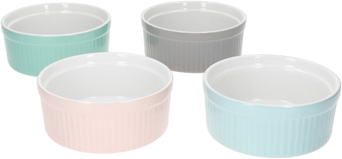 Set van 4 muffinvormpjes / soufflébakjes Lotti 12x5cm - 24320222