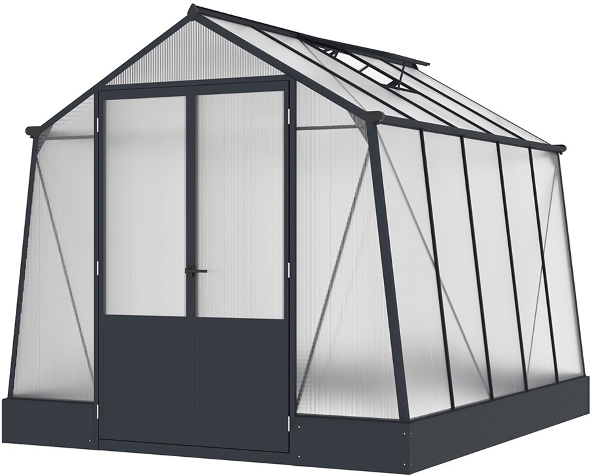 Westmann Aurora 810 tuinkas met fundering - 309 x 248 cm - Antraciet