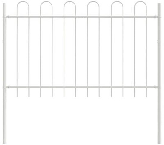 vidaXL - Clôture de jardin - Wit - 1,7 x 0,8 m - Acier thermolaqué