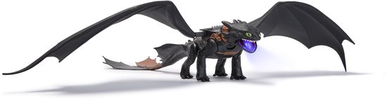 Dragons Dreamworks, Comment dresser votre Dragon, Krokmou, figurine ailée de 63 cm avec lumières et sons, speelgoed
