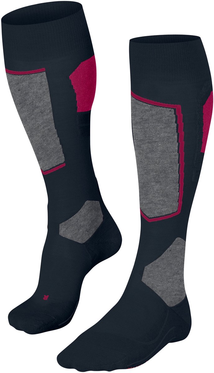 FALKE SK4 warm dun wol functioneel materiaal skisokken dames Blauw