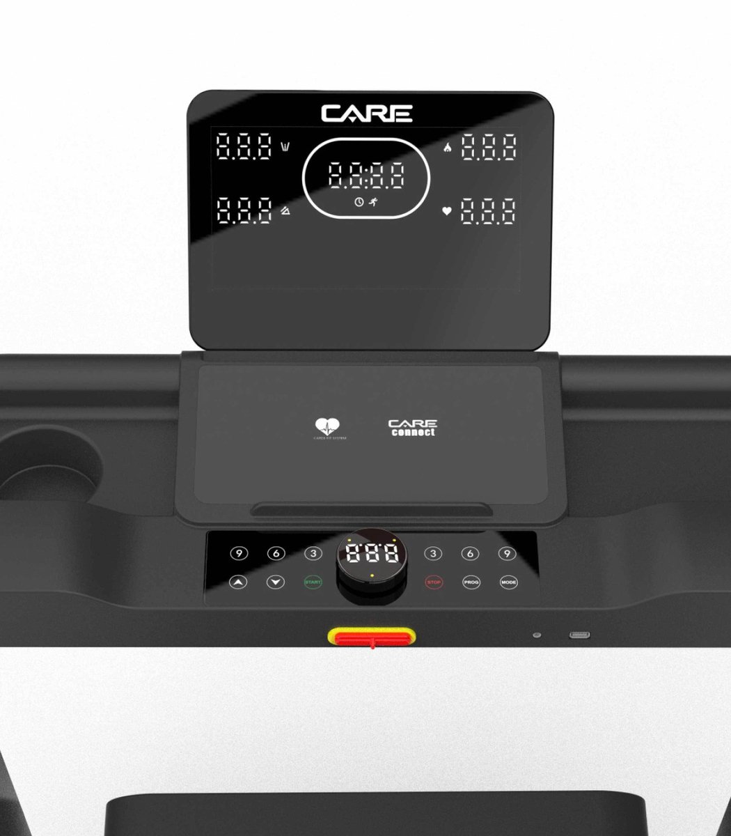 CARE JOGGER - Connected en opvouwbare loopband - Maximale snelheid 16 km/u - 28 programma’s - Handmatige helling met 3 niveaus - Voor thuisgebruik thumbnail 8