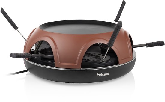 Tristar Gourmetstel en Pizzamaker PZ-9160 - Pizza Festa Gourmet - Geschikt voor 6 personen - 3 functies in 1: pizzamaker, gourmetset en bakplaat