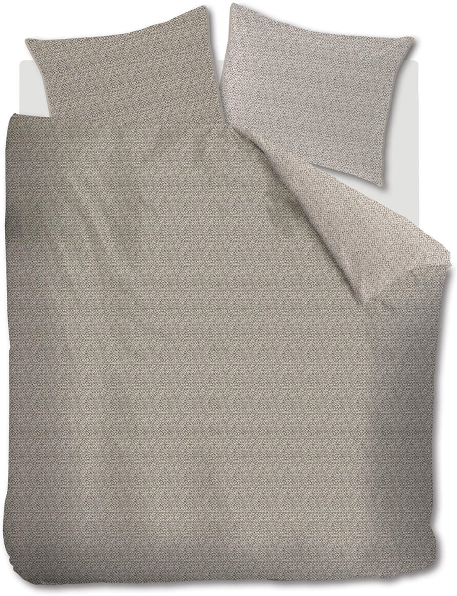 Riviera Maison Braided dekbedovertrek - Lits-Jumeaux - 240x200/220 - Taupe