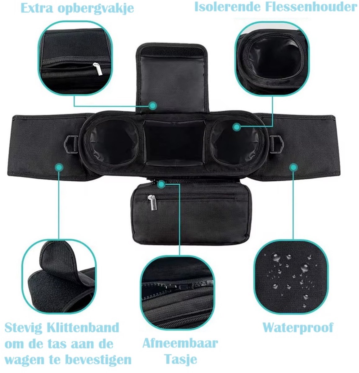 Universele Universele Kinderwagen Organizer Tas - afbeelding 2