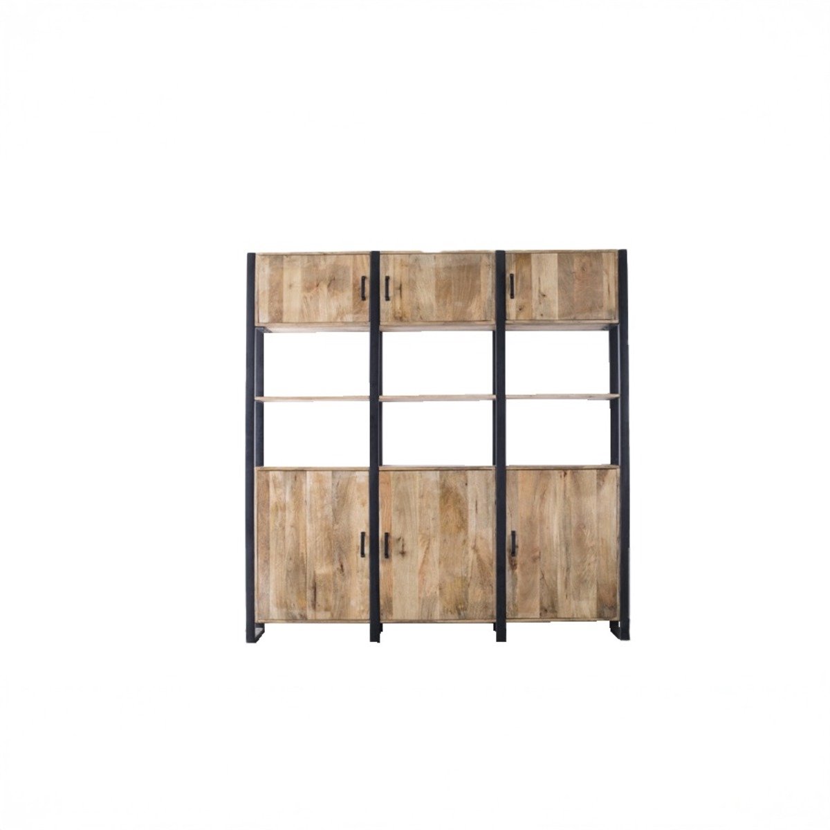Giga Meubel Wandkast Keano - Naturel Hout - 15 Vakken - 210x38x200