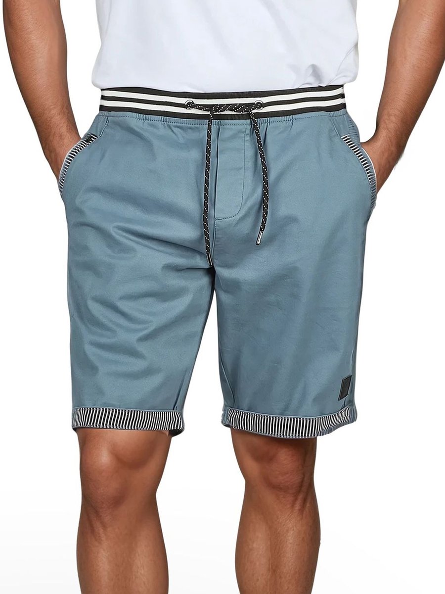 riverso Heren Short RIVAngelo regular/straight Blauw 5XL Volwassenen Zomershorts met Elastische Taille