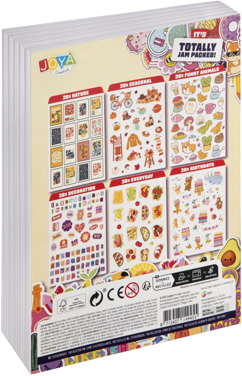 Stickerboek Volwassenen XL - 7500 Stickers voor Bullet Journal - Scrapbook - Journaling - Stickervellen en Losse Stickers - 180 Pagina's - Joya Creative — afbeelding 7