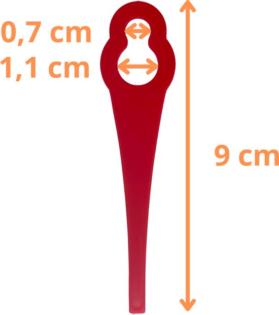 Reservemes geschikt voor Einhell GE-CT 18 Li GE-CT 18/24 Li - Kunststof mes voor kantentrimmer - Pak van 100 van Wolpcio — afbeelding 5