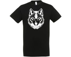 Wolf T-shirt - Heren Dames Unisex - cadeau - Wolven - Grappige T-shirt’s - Origineel Cadeau - Wolf - Zwart - Funny - Grappig - Maat M