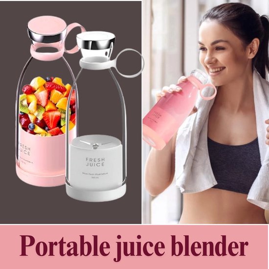 BORVAT® - Witte Draadloze Blender To Go - Smoothie Maker voor Onderweg - Draagbare Mini blender van Borvat — afbeelding 5