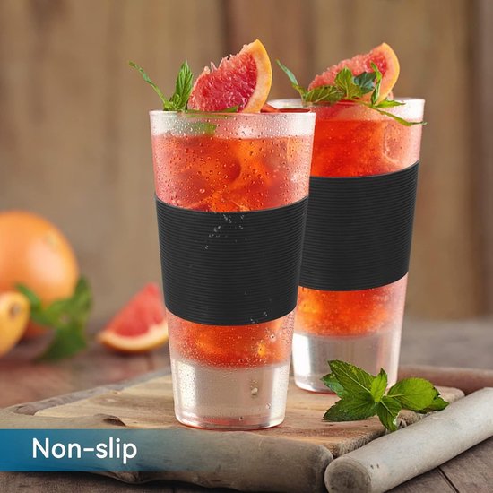 10 stuks Coffee Cup Sleeve - Cup mouw - Silicone - Herbruikbare - Hittebestendige - Niet wegglijden - Voor glazen fles mok beker - Zwart — afbeelding 5