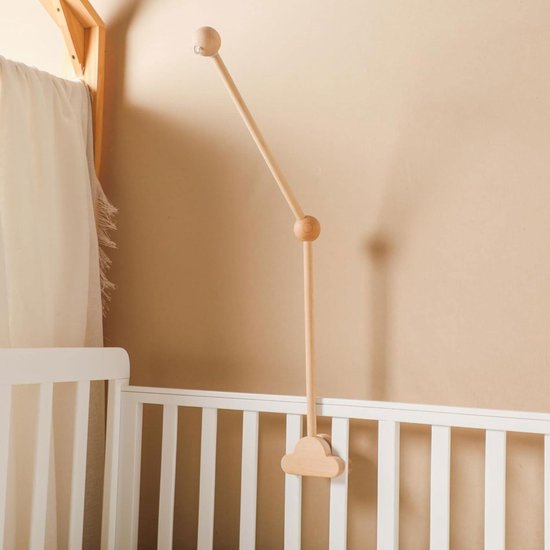 Livonir - Houten Houder Voor Babymobiel Extra Hoog [70cm] I Baby Mobiel Houder Voor Wieg Luiertafel Of Box I De Houten Mobielhouder Kan Zonder Gereedschap Worden Gemonteerd
