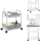 Bol.com vidaXL Opbergwagen - Opbergwagens - Trolley - Opbergwagen Op Wielen - Opbergtrolley 2-laags 37x28x435 cm acryl transparant aanbieding
