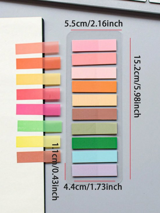 Zelfklevende notities, heldere kleur zelfklevende verwijderbare kleverige noot-8 pads per pak-100 vellen per pad-per pad 5 kleuren per verpakking 8
