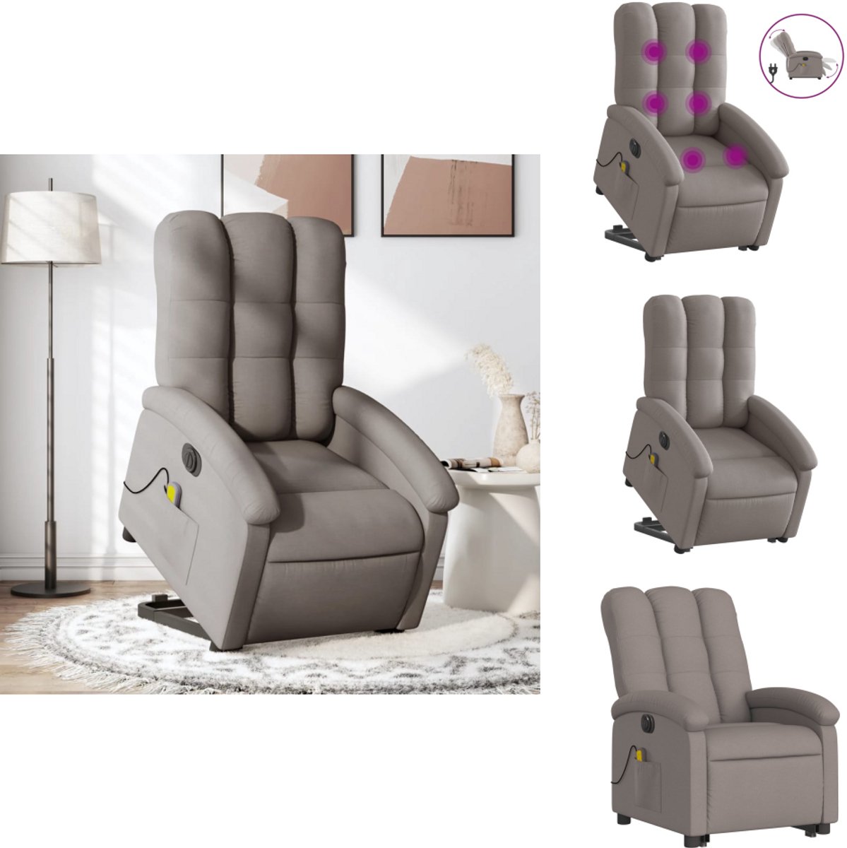 vidaXL Sta-op-massagestoel Elektrisch - Product - €519,95