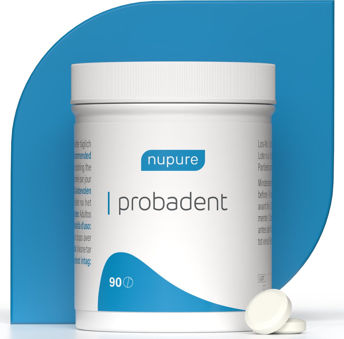 Nupure Probadent - 2-in-1 formule met biotica supplementen én vitamine D ter ondersteuning van het gebit - 90 tabletten