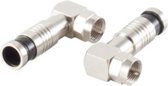 Compressie F-connector voor 7 mm kabel / haaks