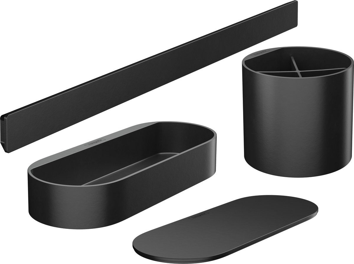 Hansgrohe WallStoris - Badkamer accessoireset, mat zwart 27968670