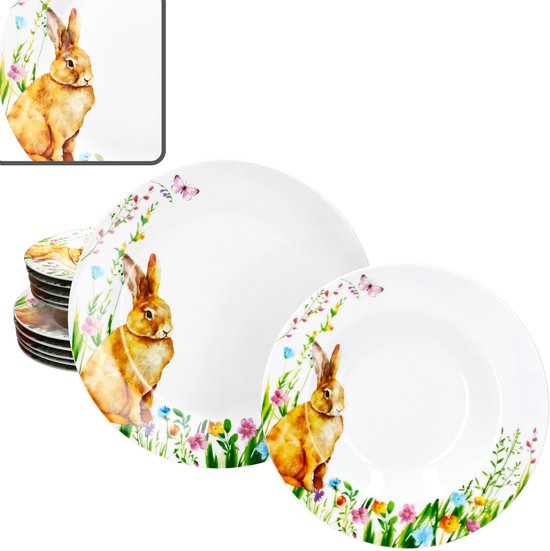 MamboCat 12-delig porseleinen servies VARIANT BLÜMCHEN voor 6 personen MamboCat 12-delig porseleinen servies VARIANT BLÜMCHEN voor 6 personen