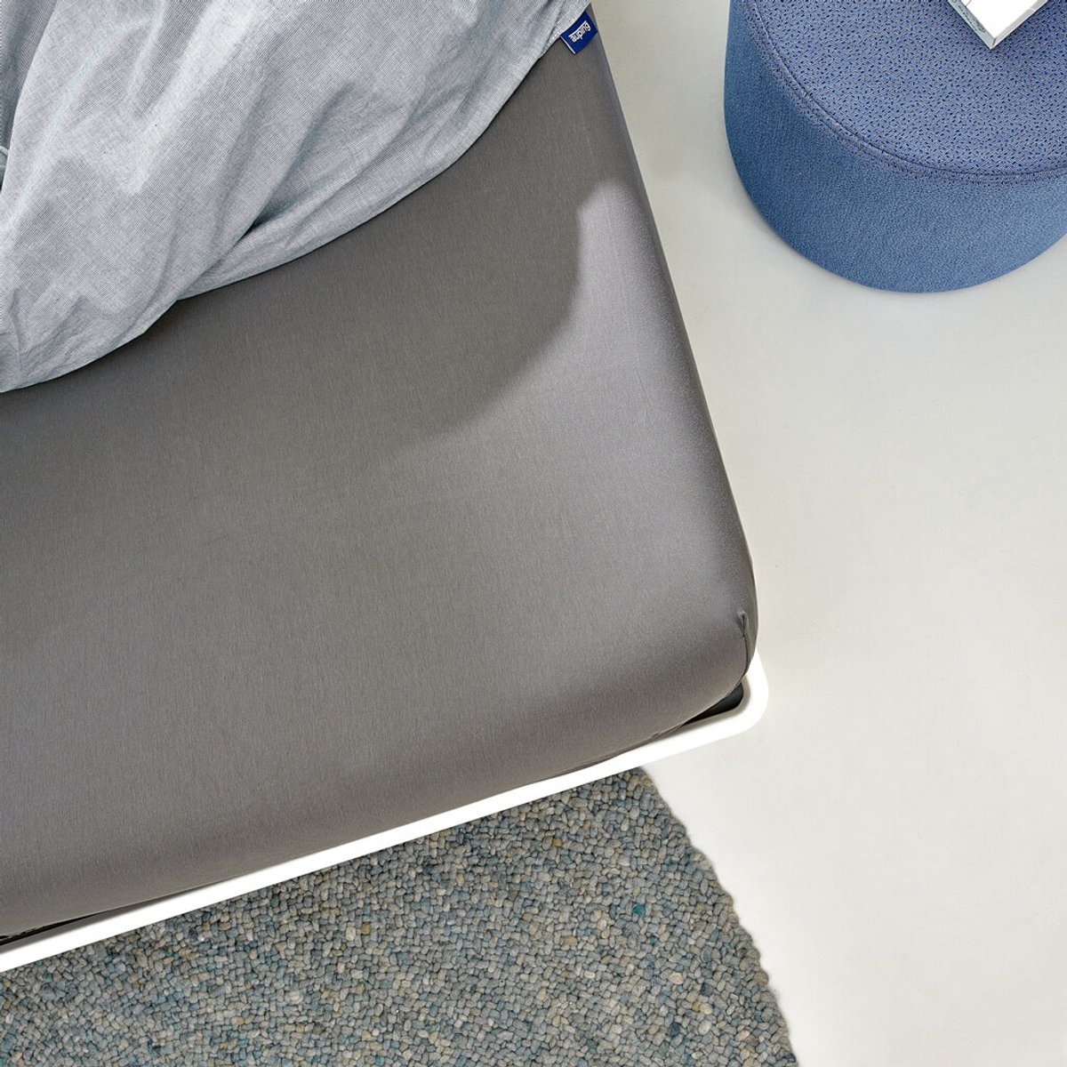 Auping Jersey 235 hoeslaken voor matras - 120 x 200/210/220 cm - Warm Grey - Biologisch katoen