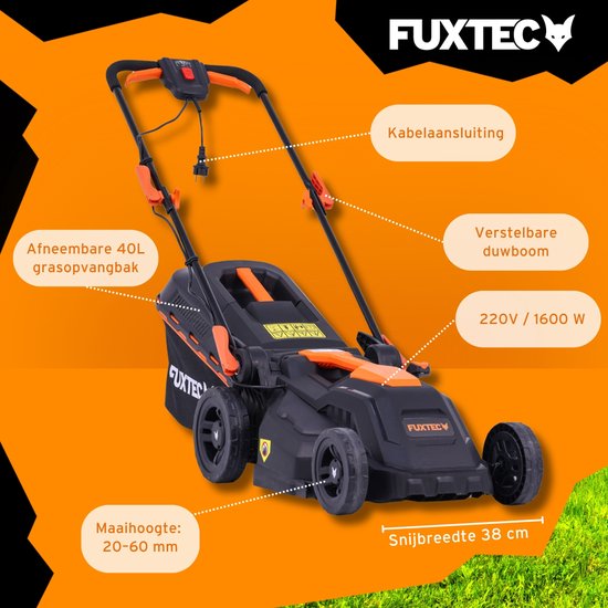 FUXTEC Elektrische Grasmaaier met Kabel FX-RME38 van FUXTEC — afbeelding 4