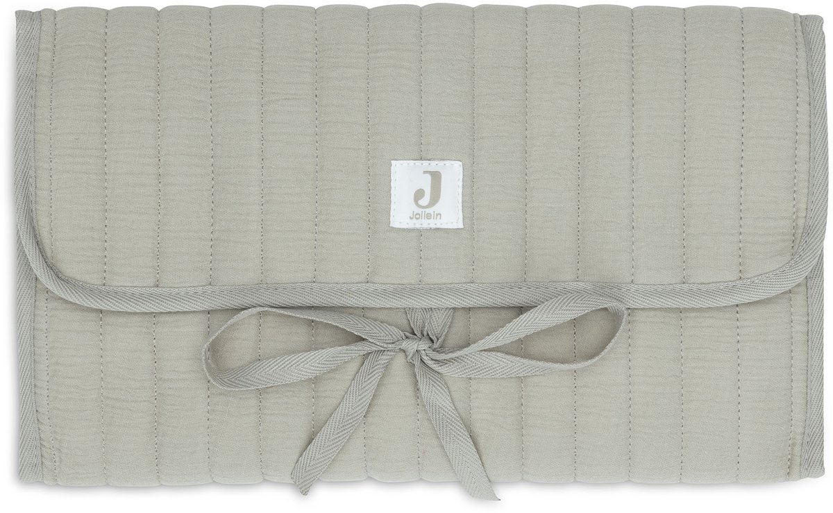 Matelas à Langer Bébé Jollein - 71 X 50 Cm, Coton Hydrophile, Vert Olive - Pliable, Avec Poches Pour Couches, Lavable Machine