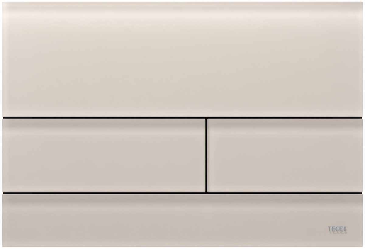 TECE TECEsquare II WC-bedieningsplaat Dual-flush-techniek, Glas zandbeige gesatineerd, 9240827