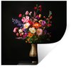 Muurstickers - Sticker Folie - Coloré - Boeket - Vase - Goud - 30x30 cm - Plakfolie - Muurstickers Kinderkamer - Adhésif Papier Peint - Papier Peint Adhésif - Sticker Folie
