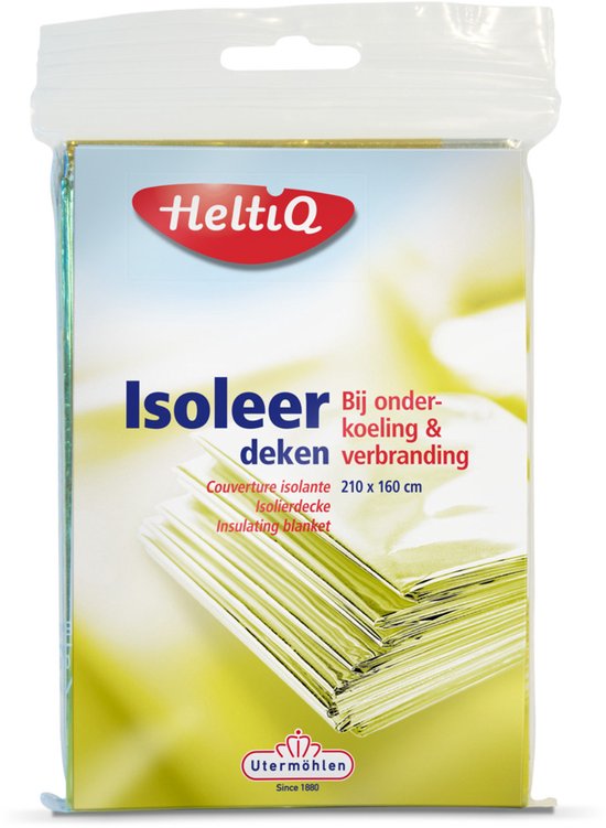 HeltiQ Isoleer deken bij onderkoeling en verbranding. Couverture isolante 210 x 160 cm.