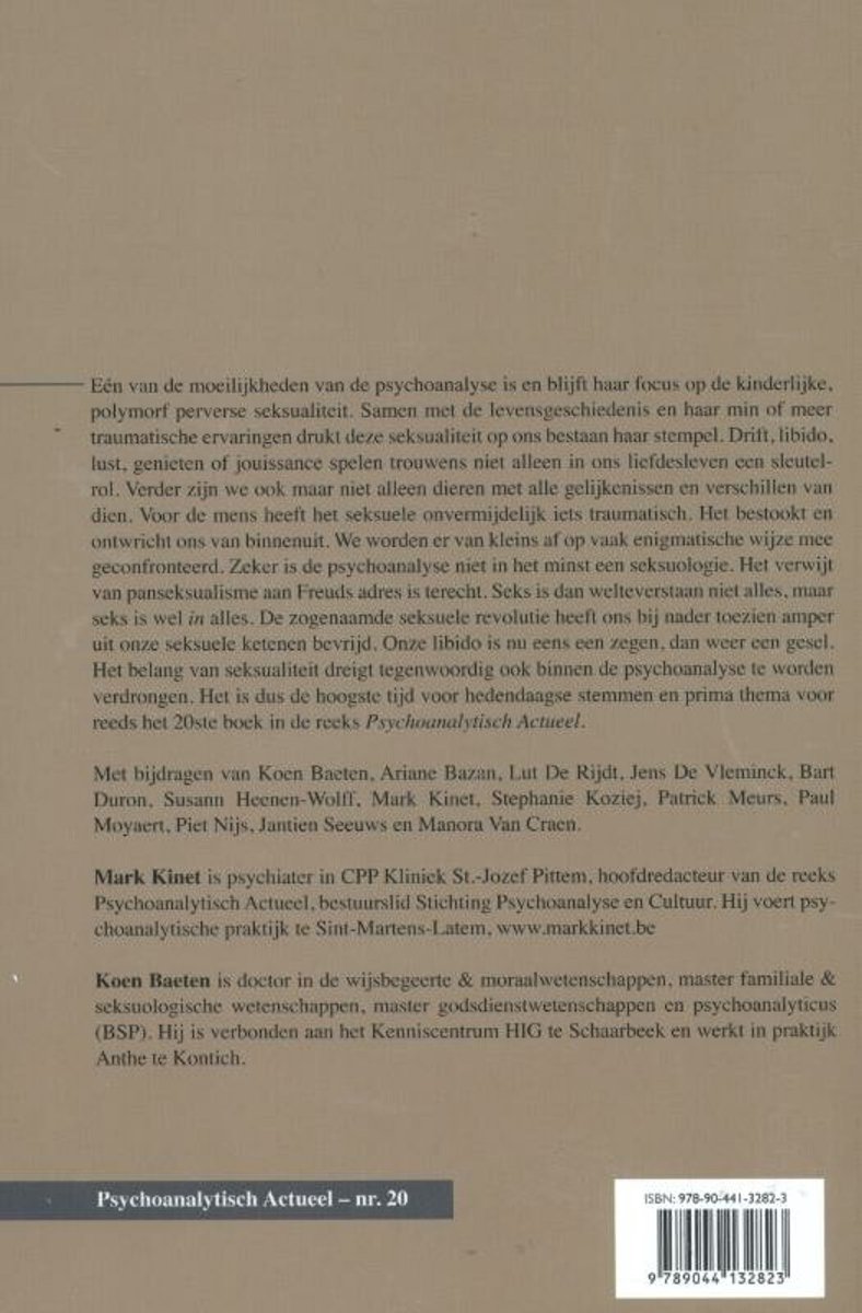 Boekomslag met tekst 'Psychoanalytisch Actueel - nr. 20' en ISBN-nummer.