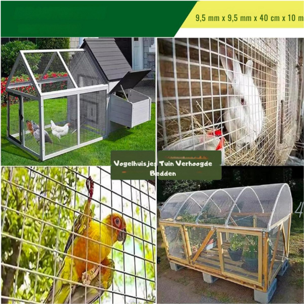 Draadren Konijn 68 Cm 6 Delig Verzinkt - Voerbakken Dieren i