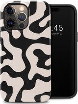Selencia Coque adaptée pour iPhone 14 Pro Max - Selencia Vivid Backcover - Art Wave Blue