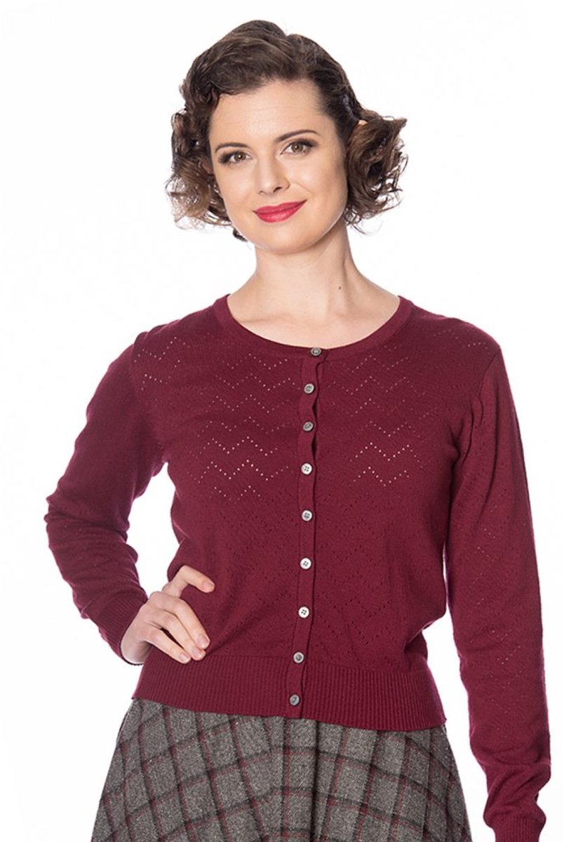 Dancing Days - PIONTELLE KNIT Cardigan - 2XL - Paars