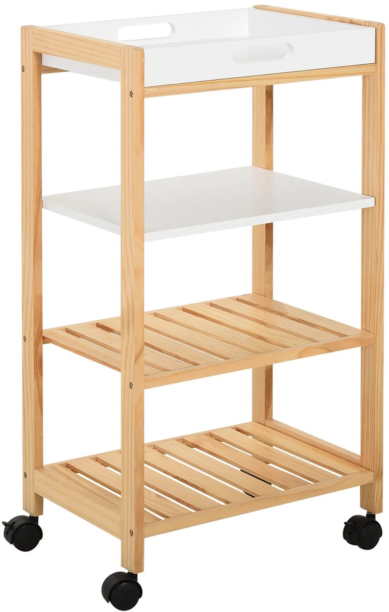 Mobiele Keukenkast - Keukentrolley - Keukenkast - Mobiel - Keukenkast Organizer - Magnetronkast - Keukenblok - Keukenkastje - Keukenkast Voor Magnetron - Kast - Kastje - Kasten - Organizer - Organizers - Opbergrek - Opberg Rek