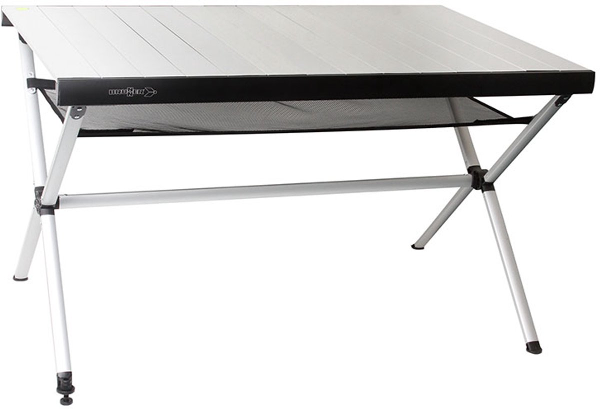 Brunner Accelerate 4 - Campingtafel 120 x 80 x 71 cm - Licht frame - Verstelbare poot - Opbergnet en draagtas