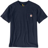 Ensemble t-shirt à poche Carhartt Dearborn | Marine | Taille XL (1 x T-shirt à manches courtes et 1 x T-shirt à manches longues)