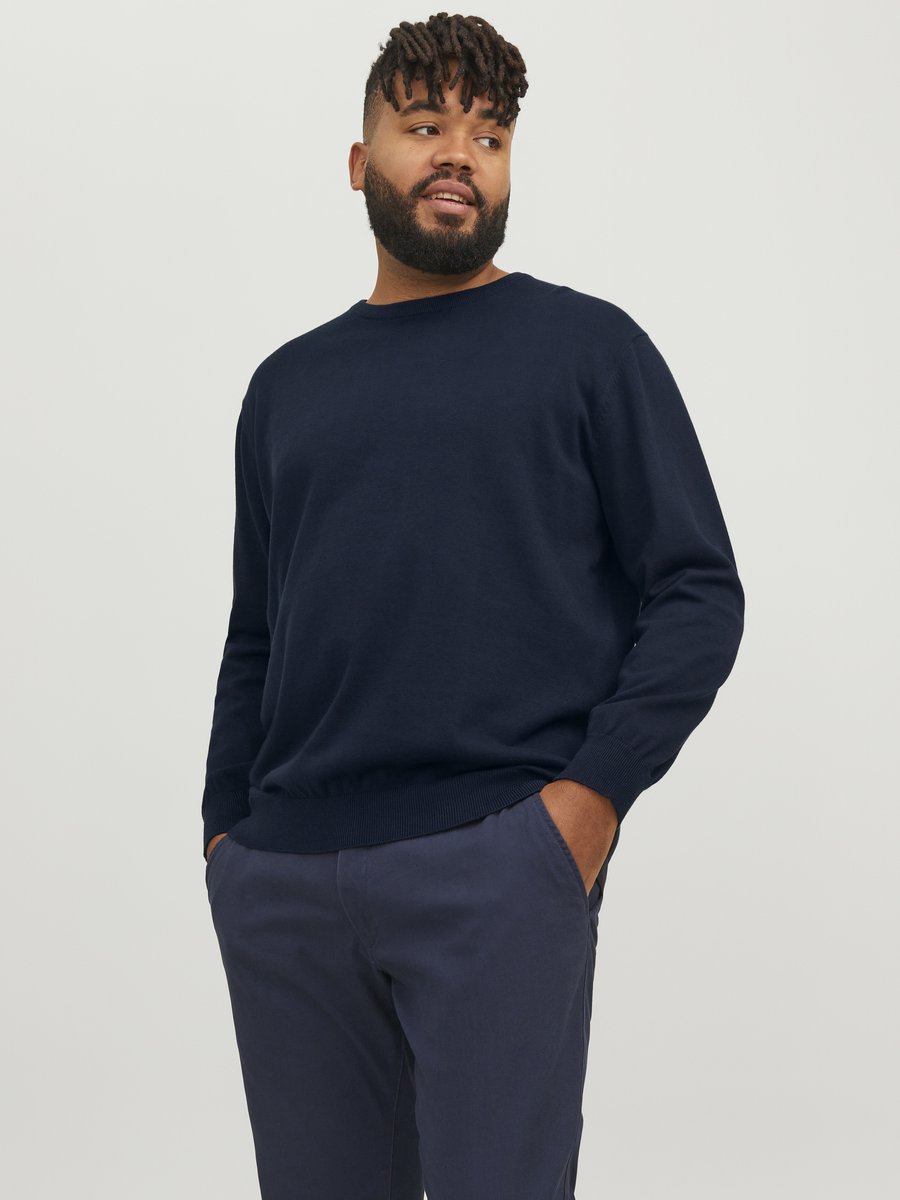 Jack & Jones Basic Knit Crew Sweater Heren (plussize) - Maat 5XL