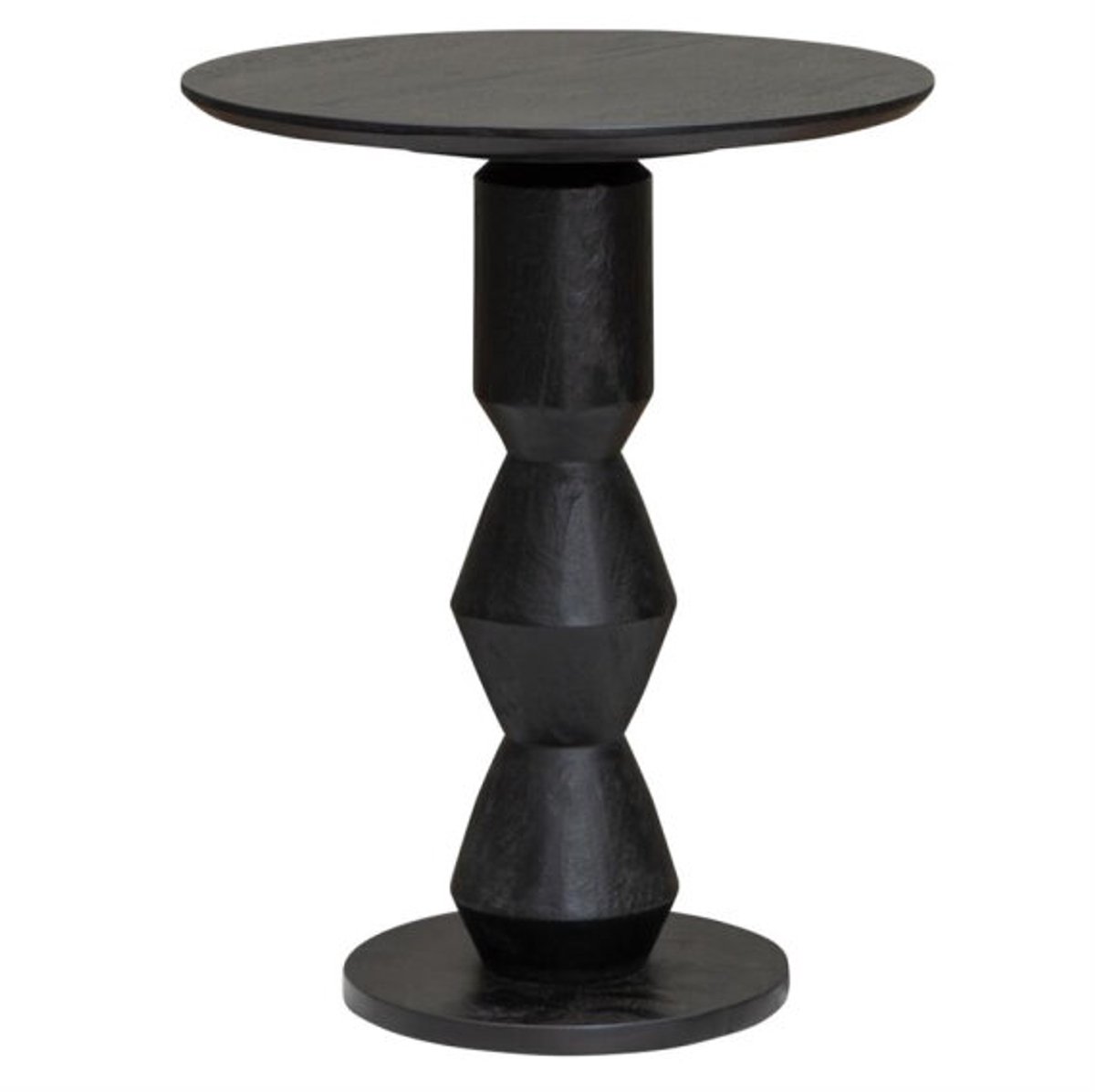 Tower Living Haltafel Brunello - Rond Zwart Hout - Ø50x61cm