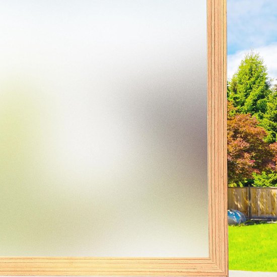 DIFIT Raamfolie, anti-uv-melkglasfolie, privacyfolie, raam, verwijderbare zelfklevende folie, raamfolie, ondoorzichtig, herbruikbare folie, inkijkbescherming, voor kantoor en wonen, 60 x 200 cm