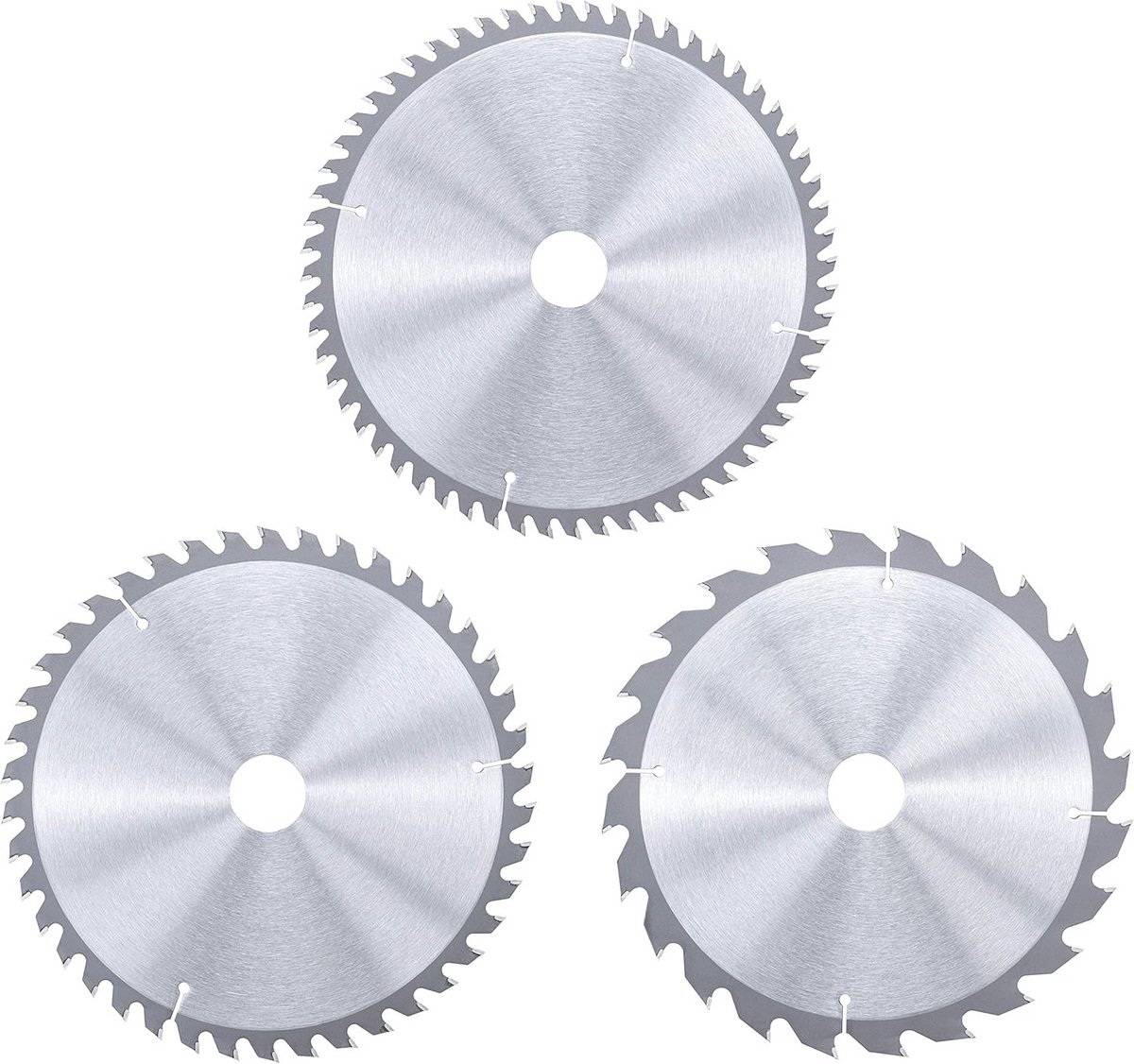 Cirkelzaagbladenset 3-dlg. 210x30 mm - HM-zaagbladen voor Tafel- en Afkortzagen