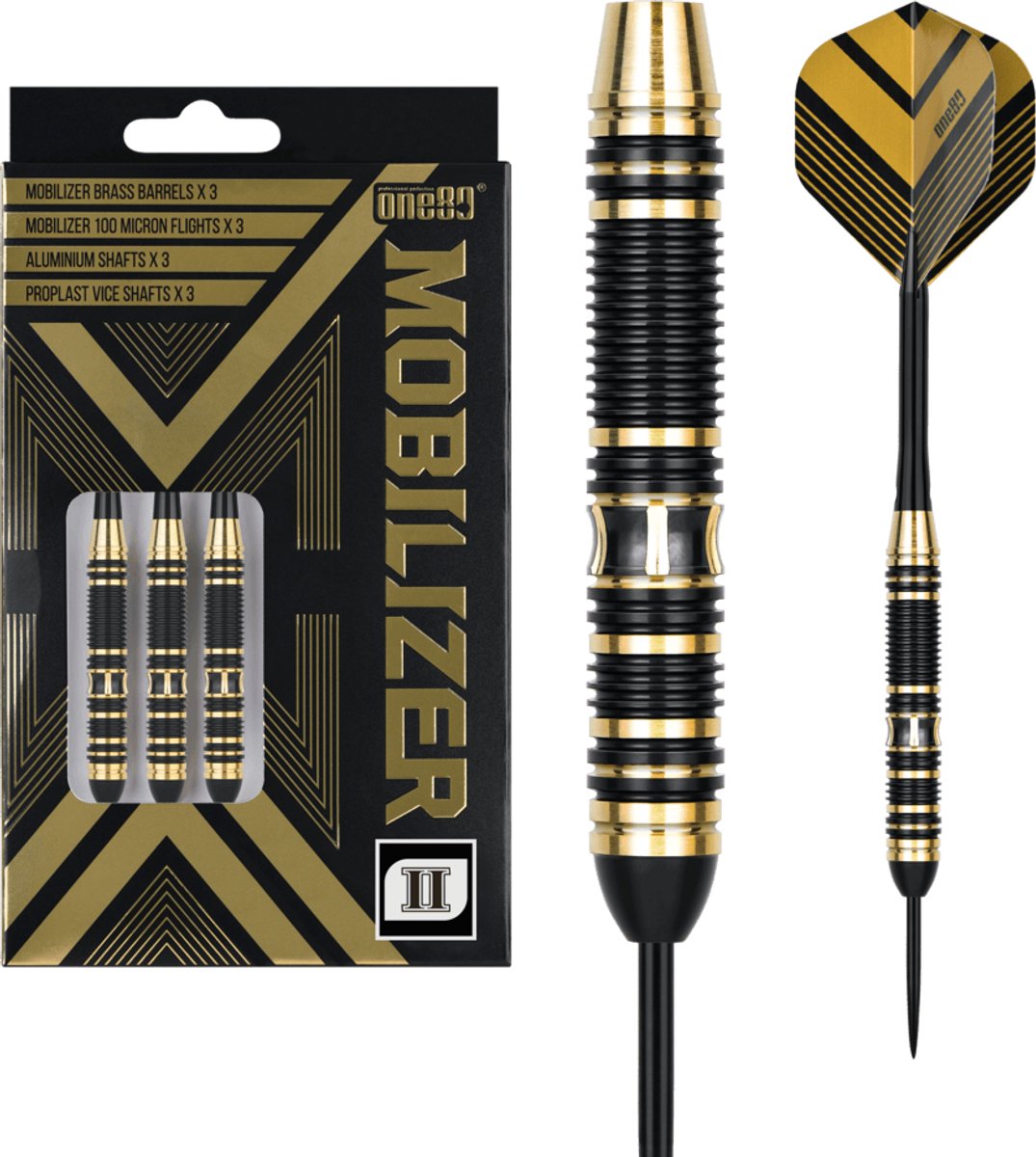 ONE80 Mobilizer 02 Brass - Dartpijlen 20 Gram