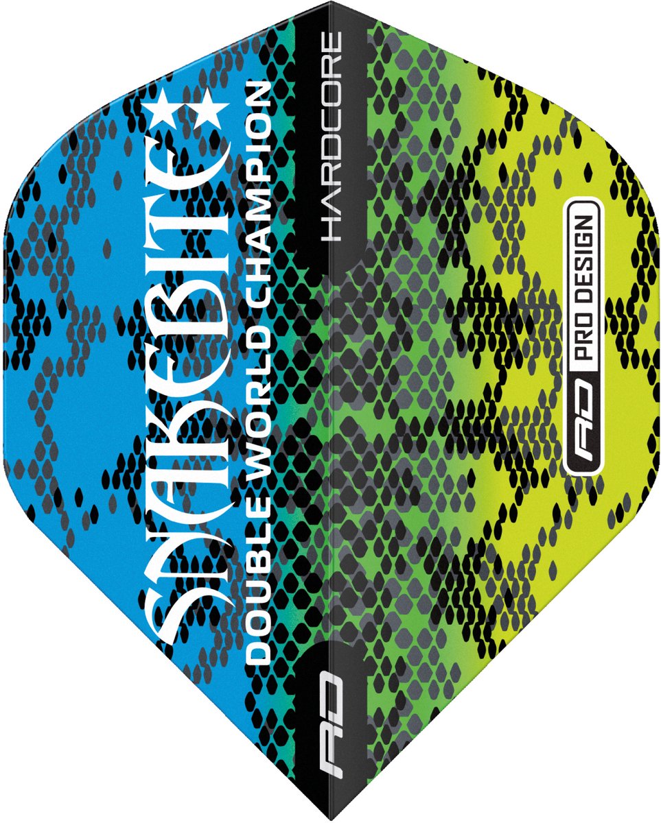 Red Dragon Peter Wright Hardcore Snakebite Multi Snakeskin Blue - Dart Flights