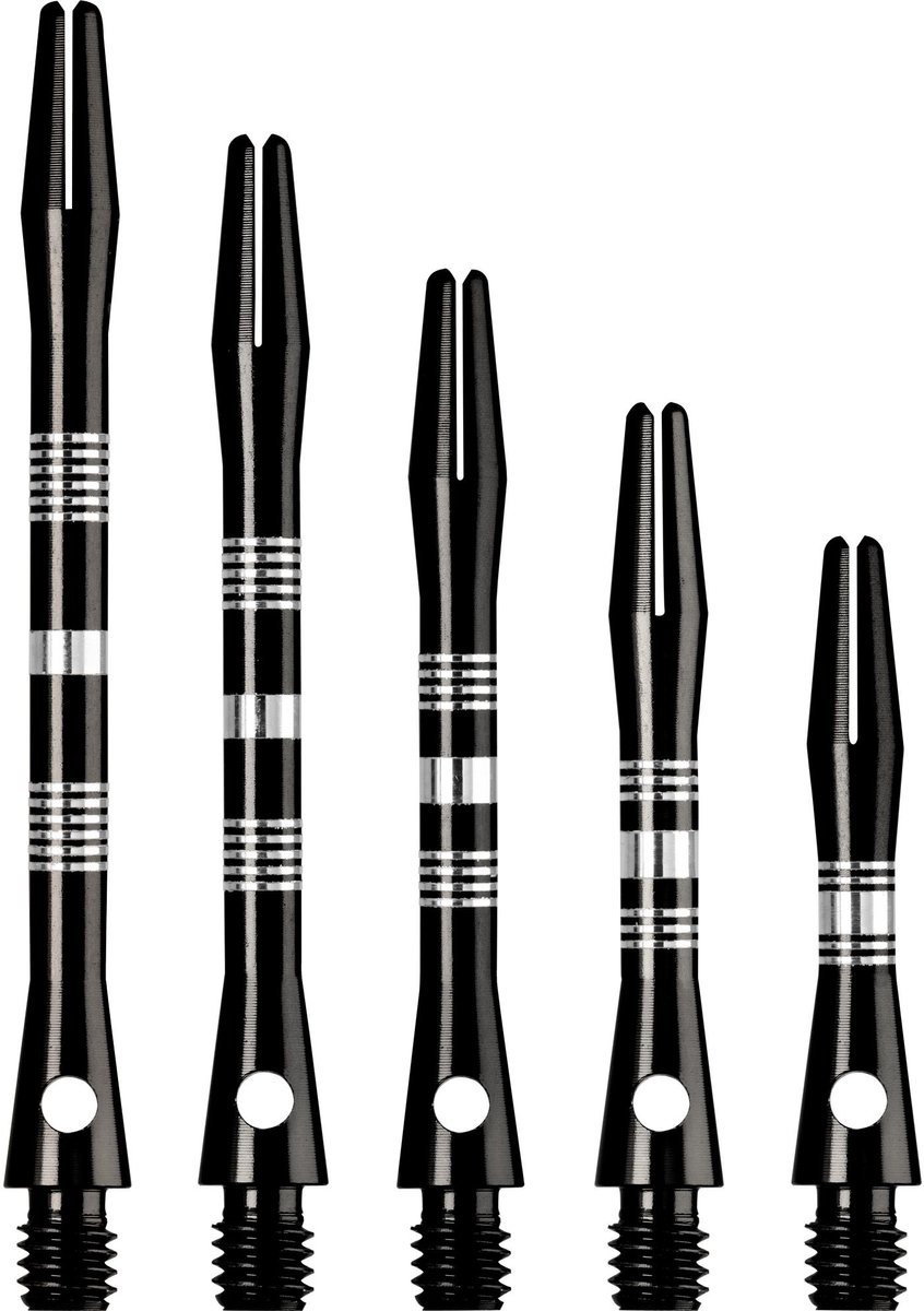 Dartshopper Aluminium Regrooved Black - Dart Shafts Medium