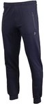 Donkerblauwe joggingbroek voor heren, van voren gezien, met ritszak en logo.