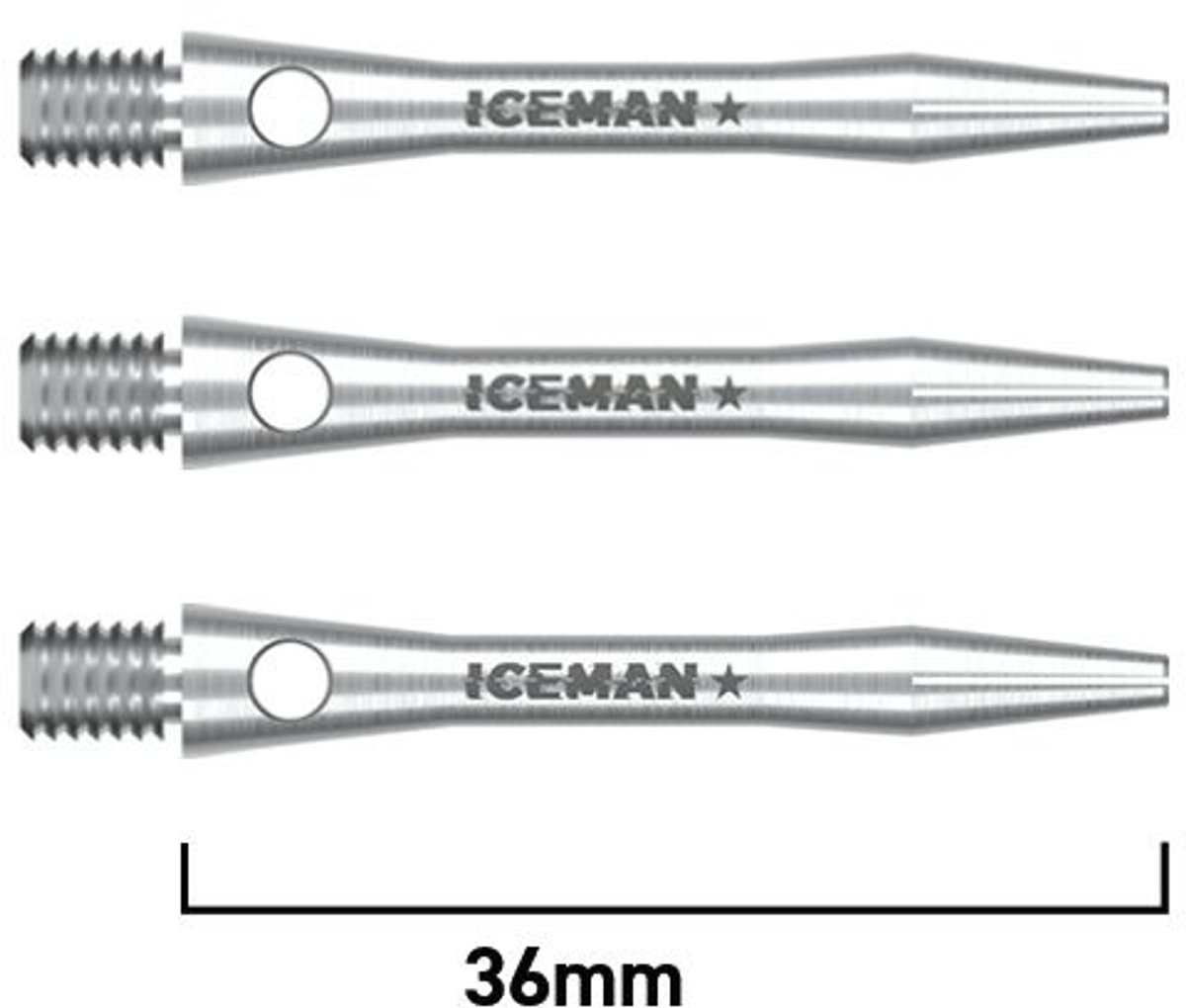 Red Dragon Gerwyn Price - Iceman Silver - Dart Shafts Short