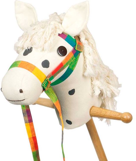 Goki Houten Stokpaard Wit van goki — afbeelding 4